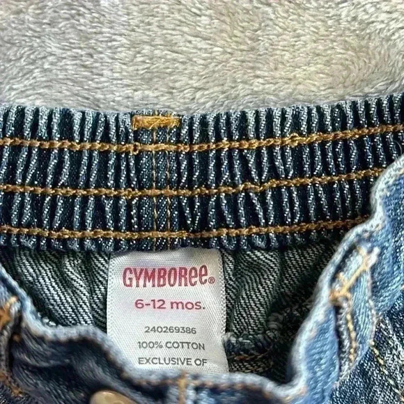 Gymboree - wide leg pull on jeans. Size 6-12 months - Picture 2 of 3